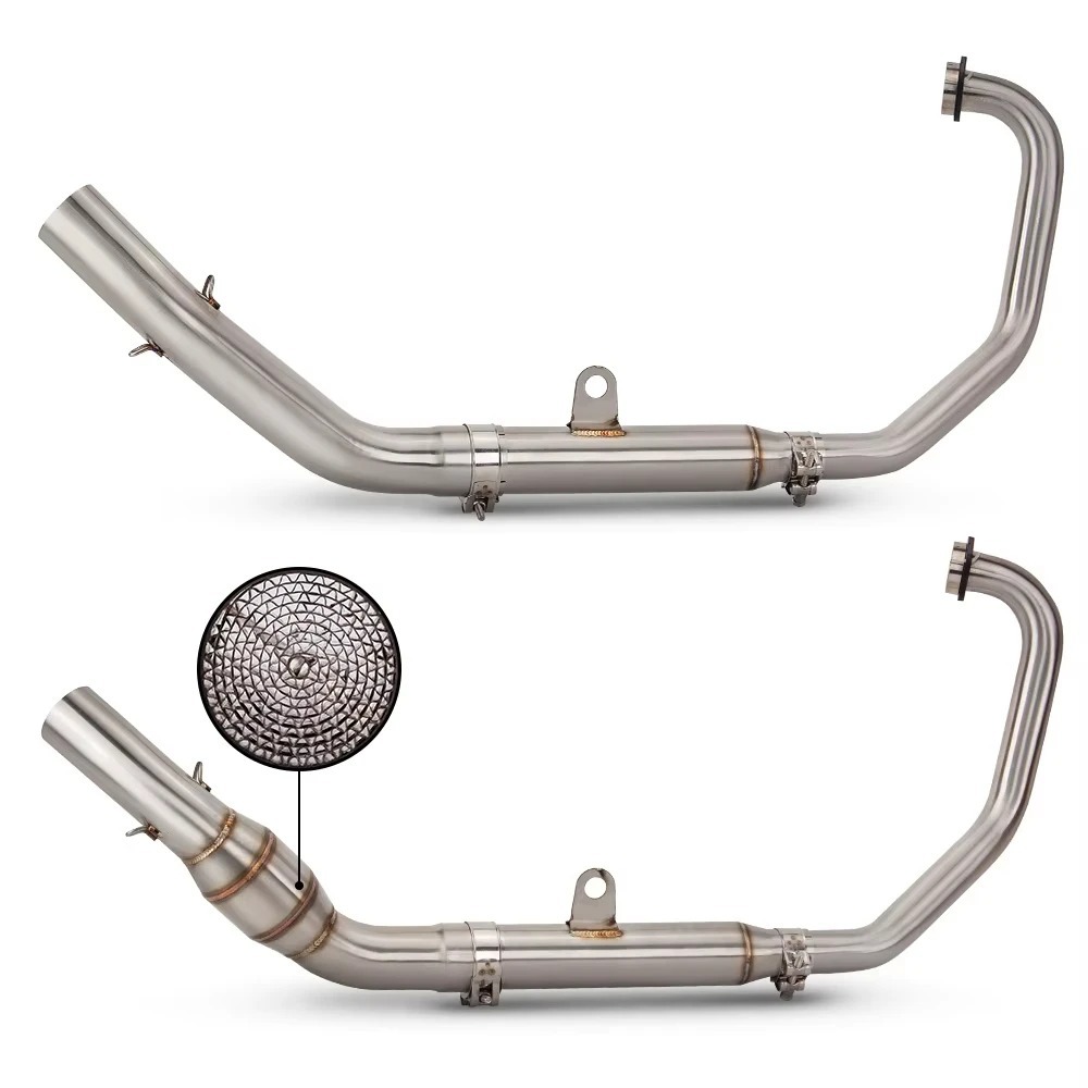 CFMoto NK250 250SR NK300 300SS modified motorcycle exhaust pipe front section stainless steel