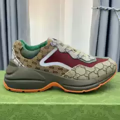 Celebrity-Style Dad Shoes for Women, New Spring and Autumn Color-Blocking Printed Thick-Soled Casual Versatile Couple Sneakers