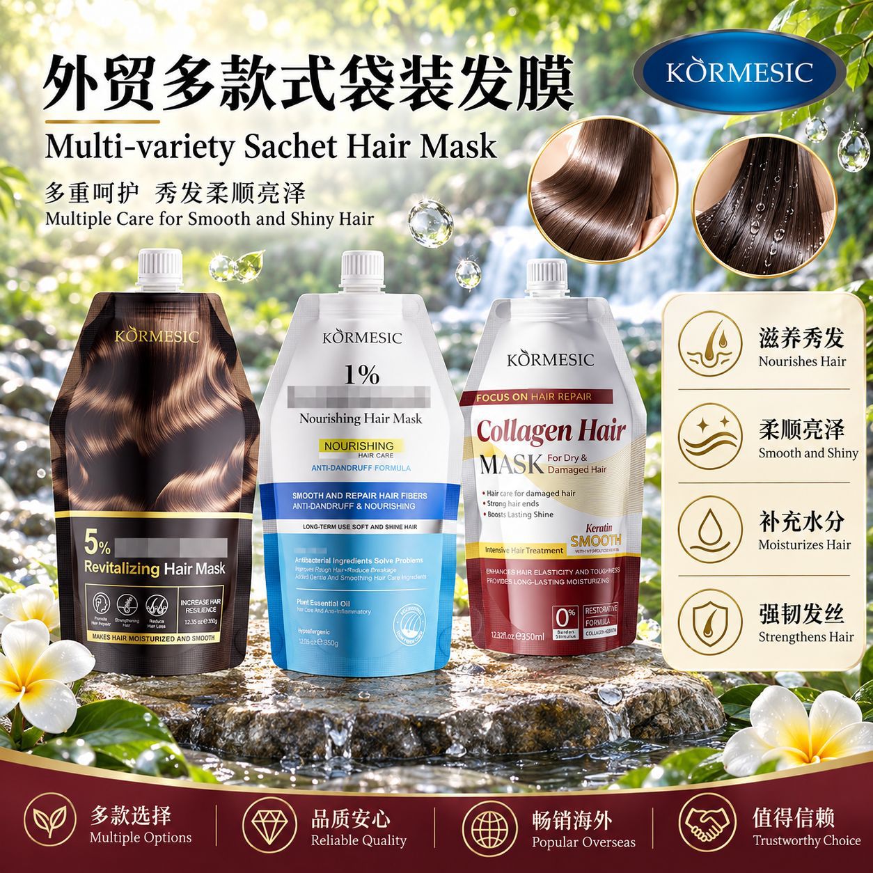 Mascarilla Capilar de Colágeno, Nutritiva y Reparadora, para Cabello