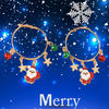 Christmas cartoon cute universal metal earrings for elderly, European style, wholesale