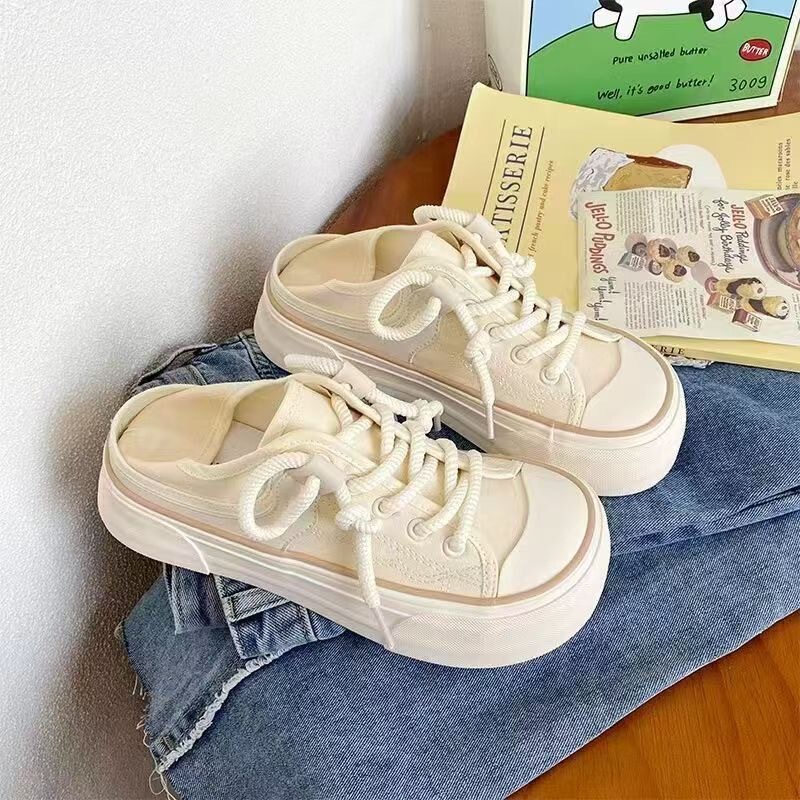 Multi-Color Canvas Shoes for Women 2025 Autumn New Style Ugly-Cute Big-Toe Doll Shoes Casual Sneakers Student Shoes Versatile