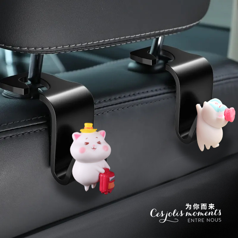 Gancho de coche de anime tridimensional de dibujos animados gancho de coche gancho de asiento multifuncional asiento lindo de dibujos animados para niñas