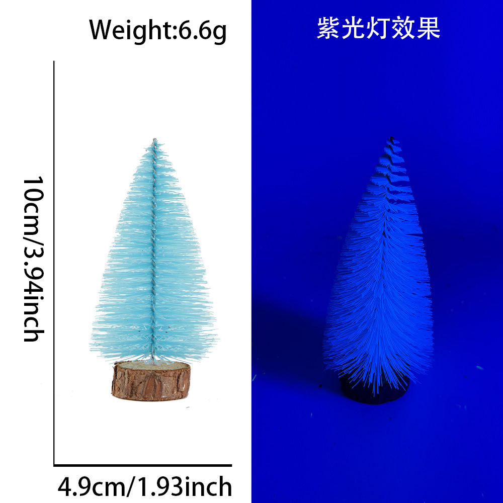 Amazonas mini árbol de Navidad fluorescente color pines de árbol de Navidad ventana decoración de escritorio imitación decoración de árbol pequeño