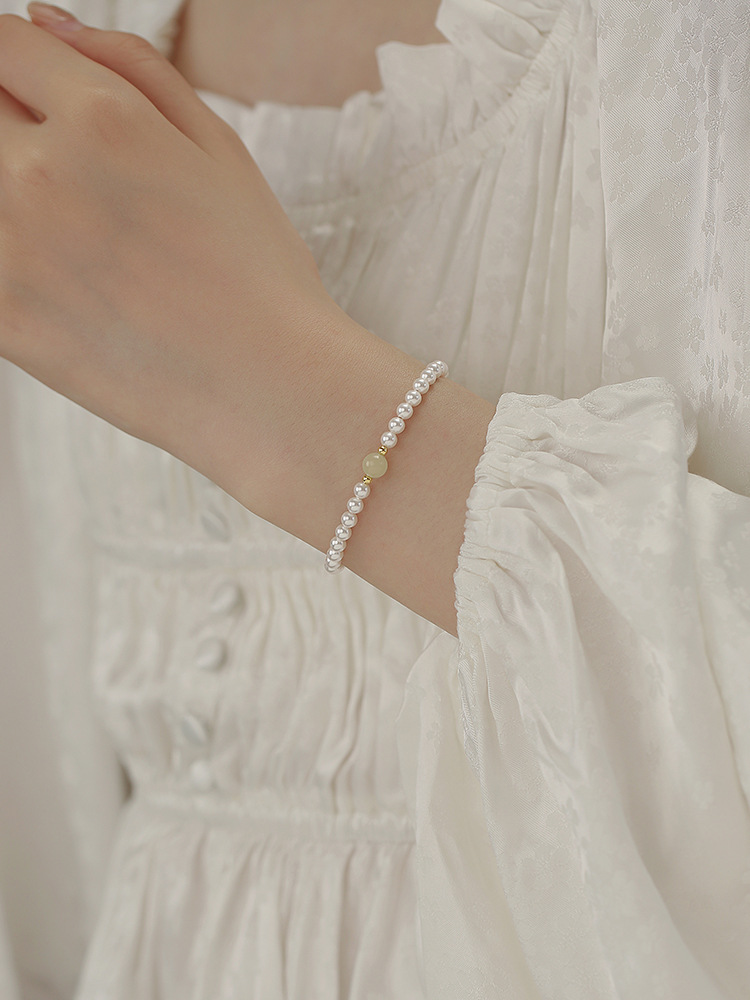 2023 Neues Perlen-Fu-Markenarmband für Damen, klein, hochwertig, exquisit, Hetian-Jade imitierend, Handschnur, Geschenk für beste Freundin, Mädchen_voghion.com