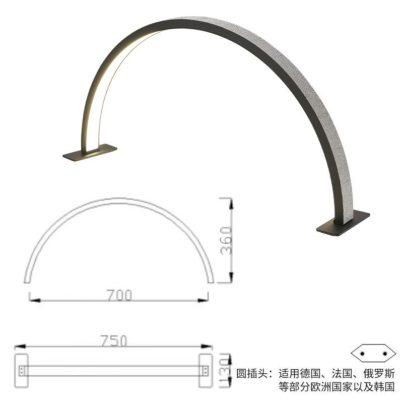 Nuevo medio mes de manicura lámpara LED protector de ojos manicura pestañas bordado lámpara de brillo de salón de belleza especial lámpara de horneado lámpara transfronteriza