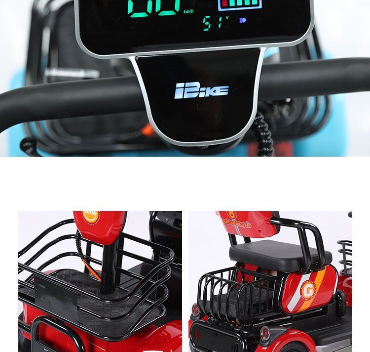New Phoenix Electric Four-Wheel Vehicle - White Red Mother Electric Four-Wheel Vehicle