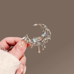 液体の月のヘアピンの女性の現代的なシンプルなサイドのヘアピンの額の砕髪の前髪の海のクリップのアヒルの口は小さいサイズの頭飾りを挟みます。