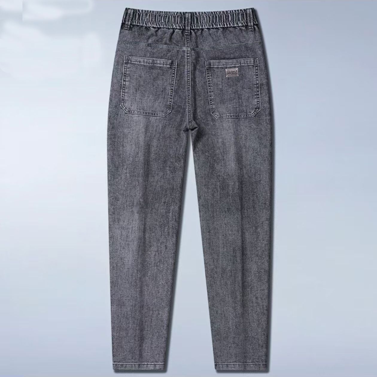 boy Spring Summer Elastic Thin Men's Jeans With Drawstring Loose Soft Casual Versatile New Style Pants_voghion.com