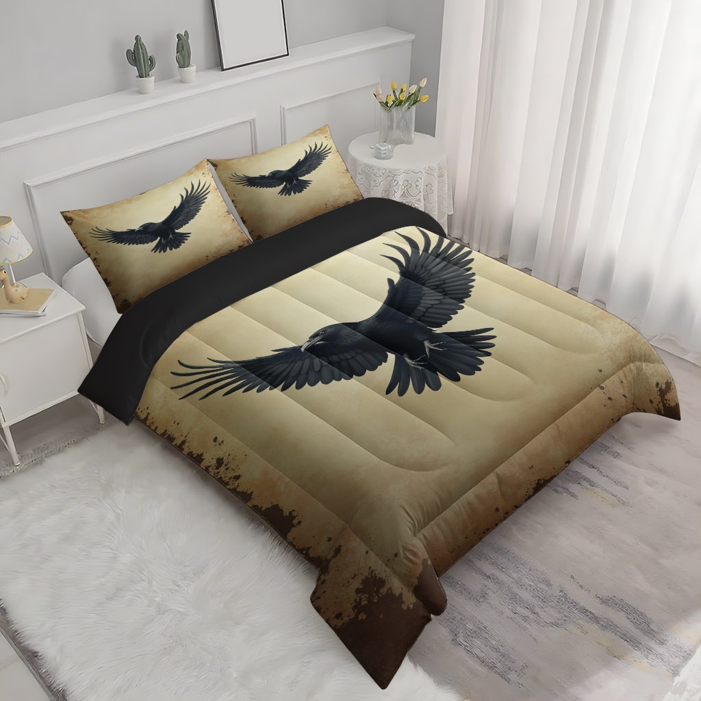 TEMU / JIT nuevo producto transfronterizo Eagle HD impresión digital 180gms colcha colcha almohada set suministro directo de fabricantes