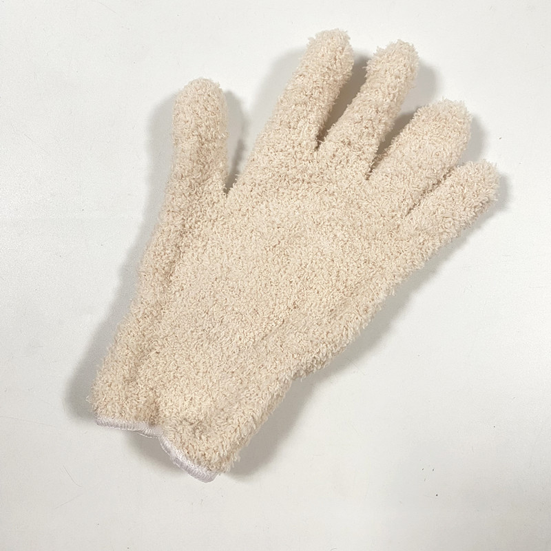 Guantes de polvo de fibra ultra fina guantes de coral guantes de lavado de coche limpieza color sólido de cinco dedos del hogar absorbente guantes de pelo seco