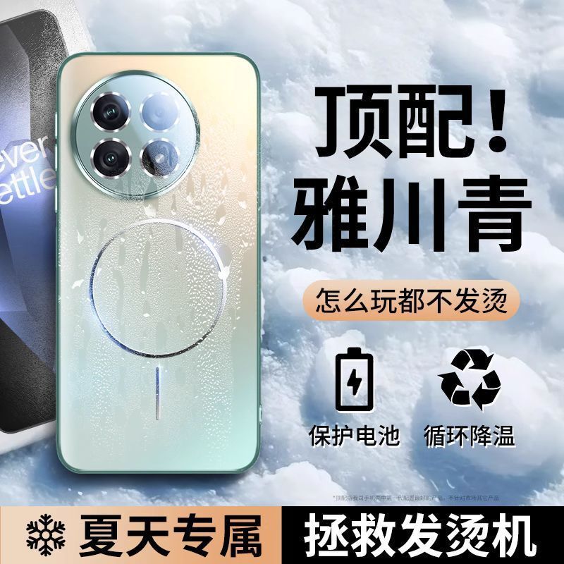 适用一加13磨砂磁吸散热手机壳全包5AcePro防摔超薄高级一件代发|undefined