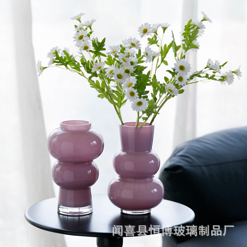 Moderno simple nuevo vasos de vidrio medieval decoración de flores para el hogar flores hidropónicas flores secas esencial en adornos