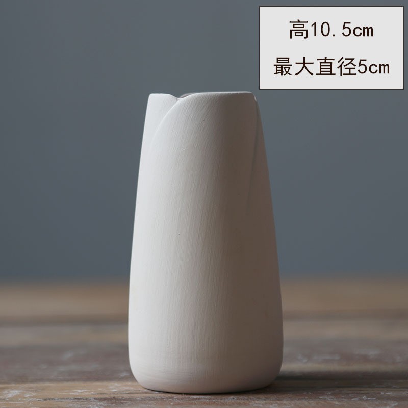 Vasos de cerámica simple, flores secas al aire nórdicas, flores secas al aire, pinturas de color bajo esmalte cerámico, productos semiacabados de bricolaje.