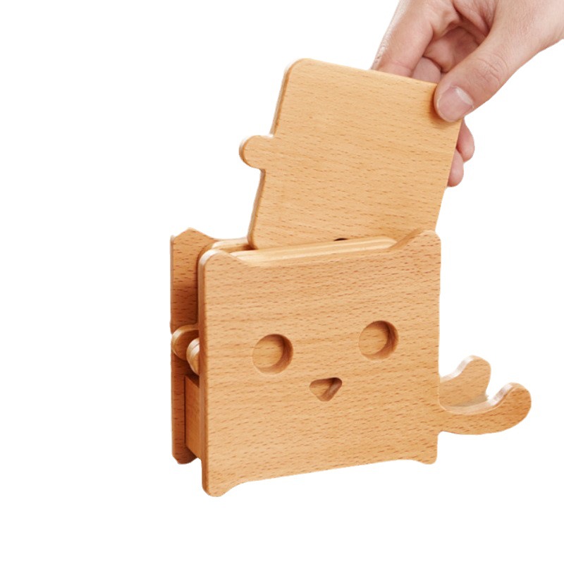 Traje de montaña de madera creativa forma de dibujos animados taza estera olla escritorio del hogar bandeja de comida multifuncional