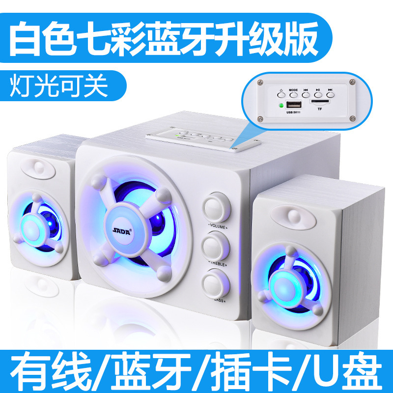 国境を越えたコンピュータ有線bluetoothオーディオデスクトップ共通のアイデア個性USBスピーカーデスクトップサブウーファ卸売り|undefined