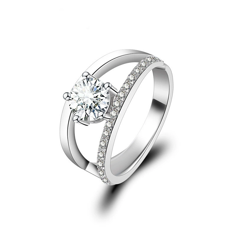 Adjustable wedding ring, 1‑carat style, light‑luxury design, multiple motif options
