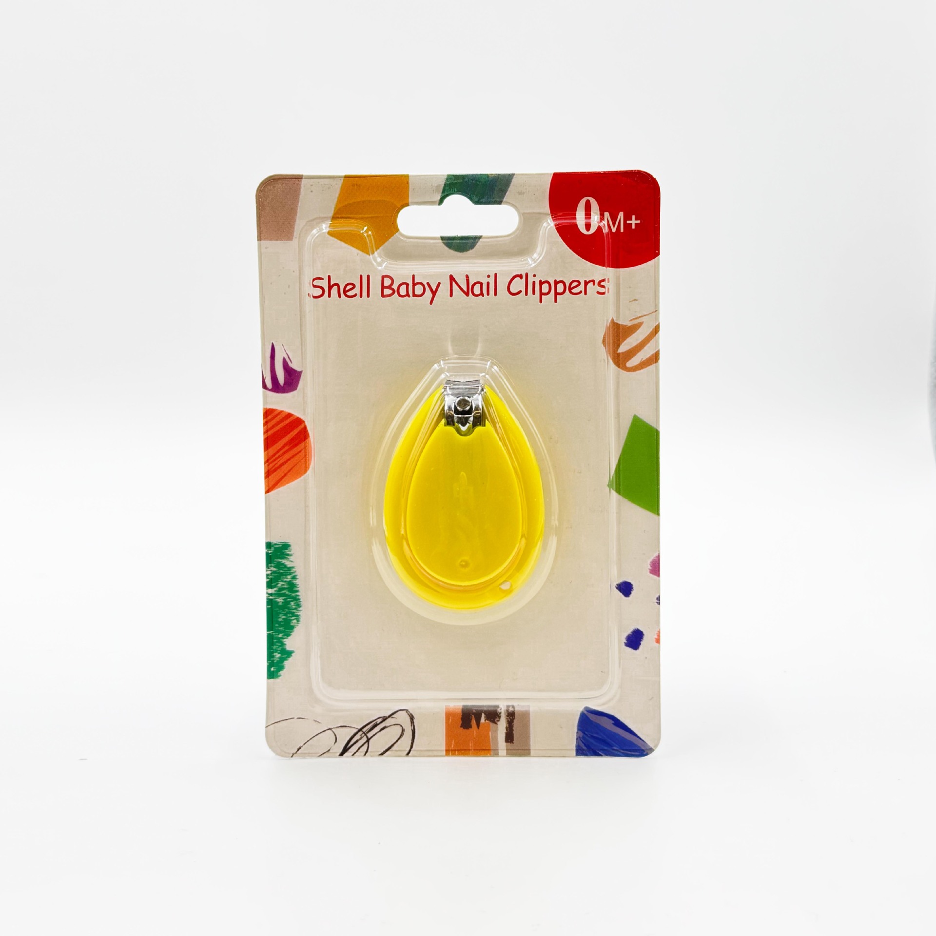 Inglés tarjeta de uñas tijeras de uñas para bebés set adorable conchas