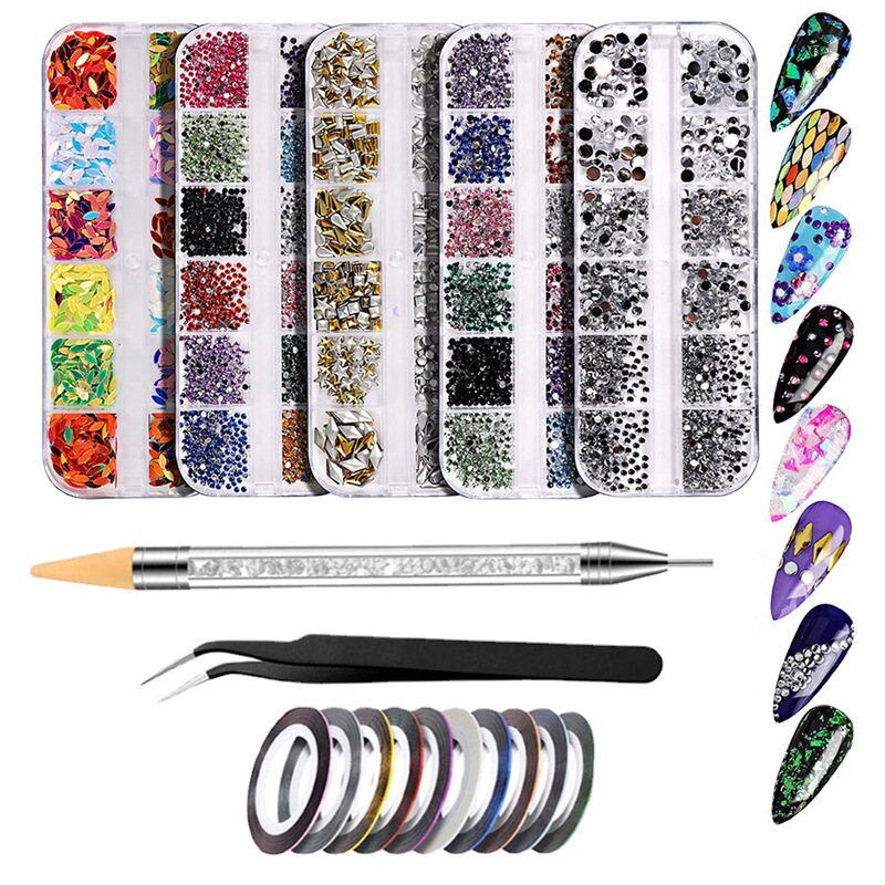 Cross-Border Hot Selling Beauty Jewelry Tools Nail Art Jewelry Ready Supply Acrylic Diamond Sticker Set Cross-Border Hot Selling Beauty Jewelry Tools Nail Art Jewelry Ready Supply Acrylic Diamond Sticker Set
