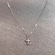 新款镶钻十字架项链女ins风小众设计轻奢高级感简约百搭锁骨链