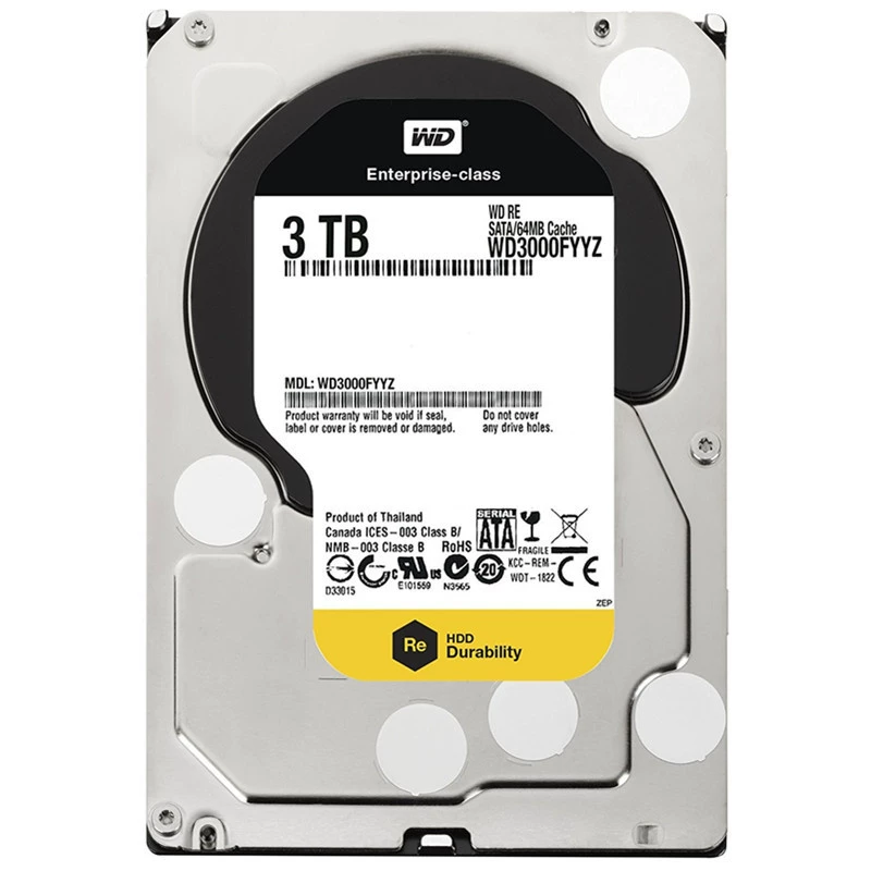 WD/Western Digital 4TB black disk computer desktop 3T gaming black disk vertical 2T enterprise-level server hard disk