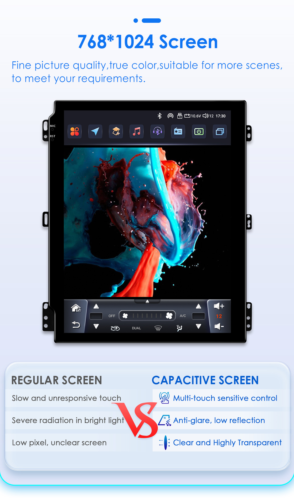 Suitable for Dodge Ram1500 Ram 13-18 Android Large-Screen Central Control Car Navigation Vertical Screen Gps All-In-One Machine