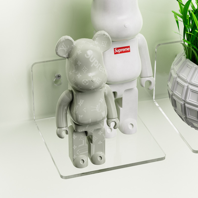 Estante de almacenamiento transparente de acrílico sin perforaciones, estante de almacenamiento de decoración Xinquan, estante de exhibición de cámara de planta verde