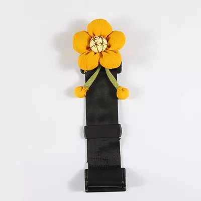 Seat belt shoulder pad Adjustment Retainer Anti-Stranglehold Baby - turmeric-sunflower-child-safety-belt-adjuster
