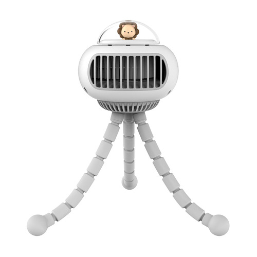 Space capsule stroller fan USB charging student dormitory silent high wind portable handheld desktop small clip fan