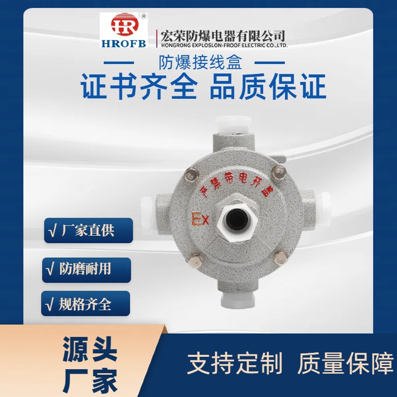 BHD防爆接线盒直三四角吊通铝合金过线工业级防护