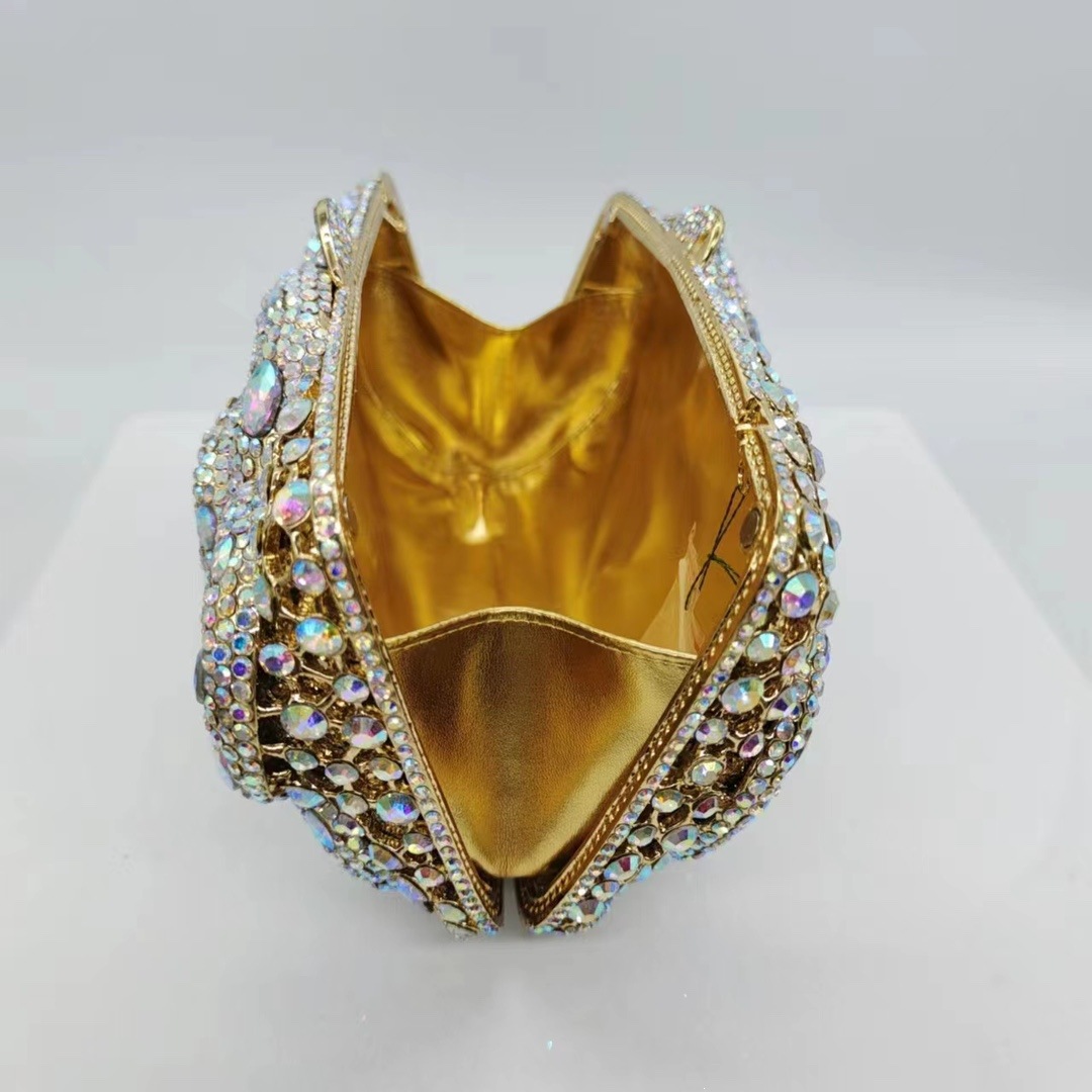 Bolsa de cena de diamantes de pitón, bolsa de diamantes perforada transfronteriza, bolsa de diamantes de banquete europea y americana, bolsa de diamantes de piedra
