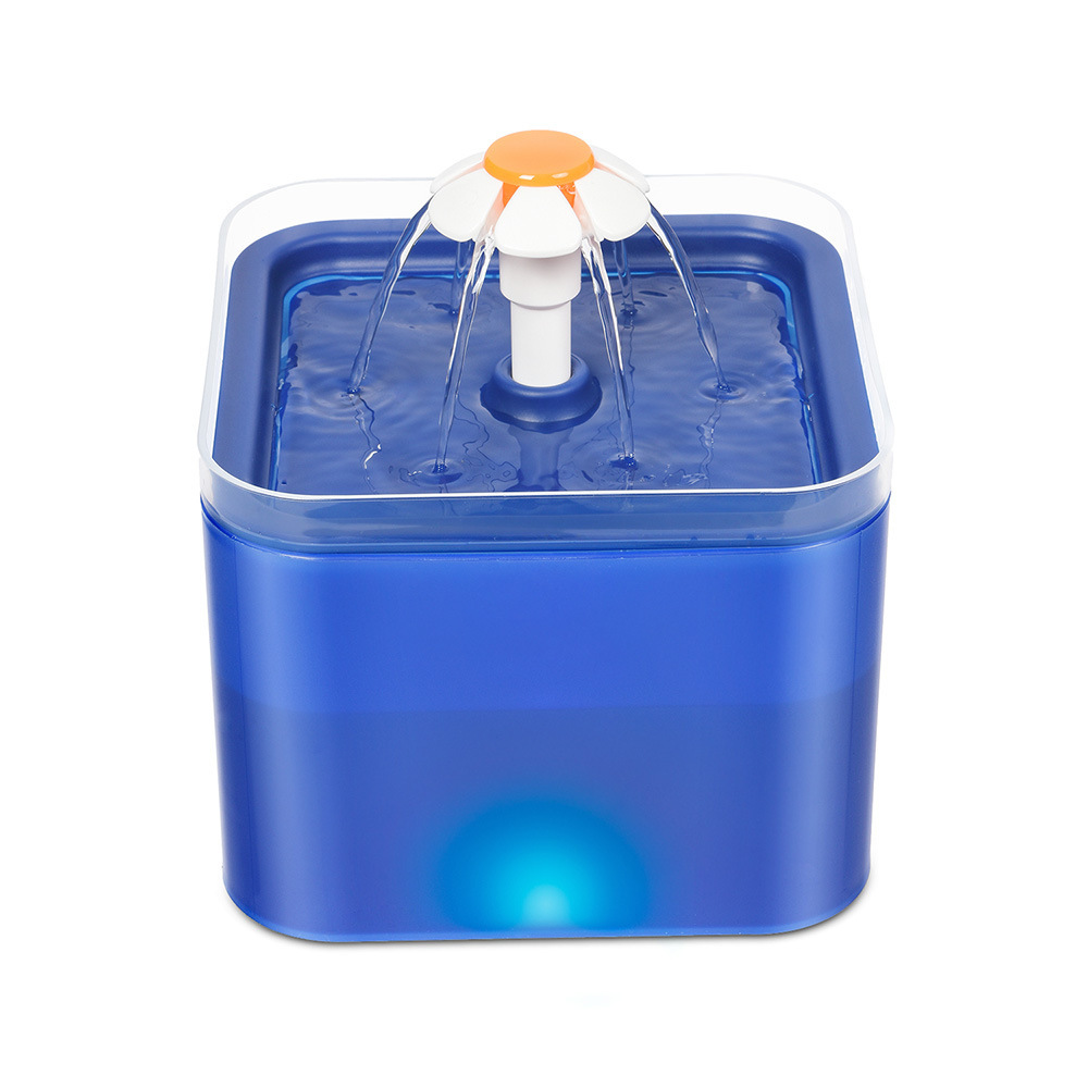 2.5L Pet Bevered Water Spout con cartucho de filtro alimentador de acero inoxidable Cat Bevered Water Spout Exclusivo transfronterizo