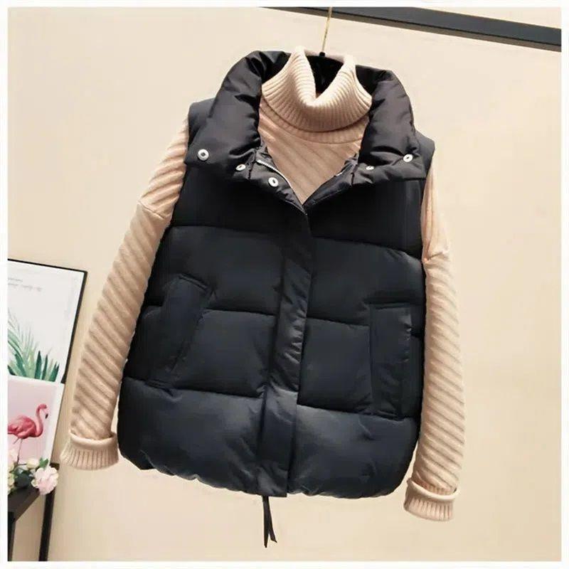 Chaleco de plumón para mujer, talla grande, corte holgado, ropa exterior, nuevo estilo otoño-invierno 2025, chaqueta sin mangas. image 5