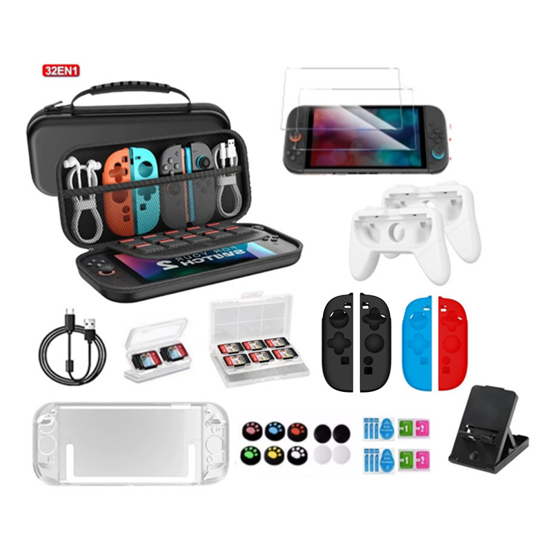 2025 nuevo conjunto de bolsa de almacenamiento switch2 cubierta protectora de caja de cristal switch2 película templada switch2