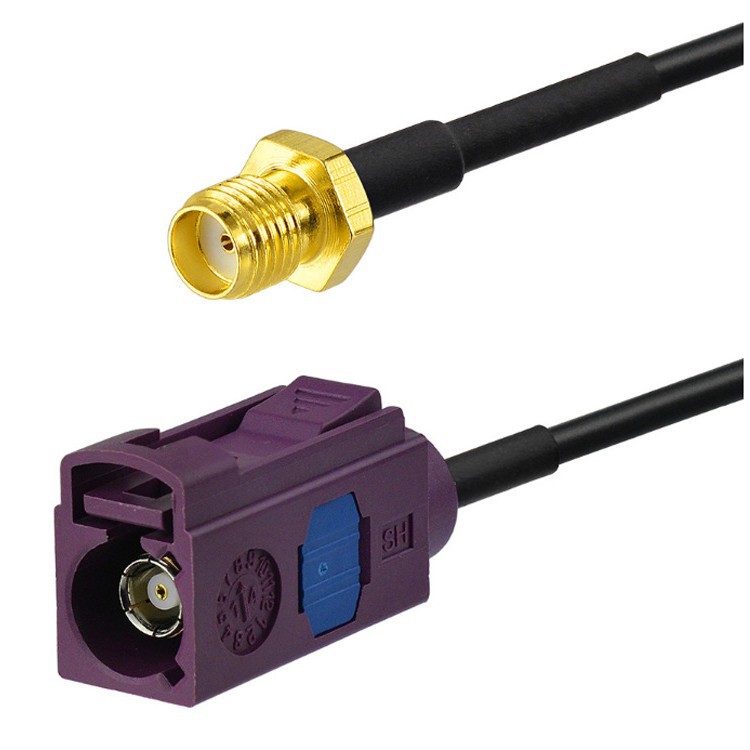 FAKRA-C转SMA female 母高频转接线车载GPS导航天线延长线 跳线