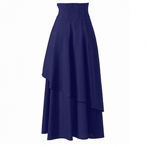 In-stock European and American foreign trade: AliExpress, Amazon, eBay hot-selling 5-color irregular gothic midi skirt