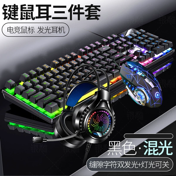 Black-[Keyboard+G15 Mouse+Q7 Headphones]---Limited time sale