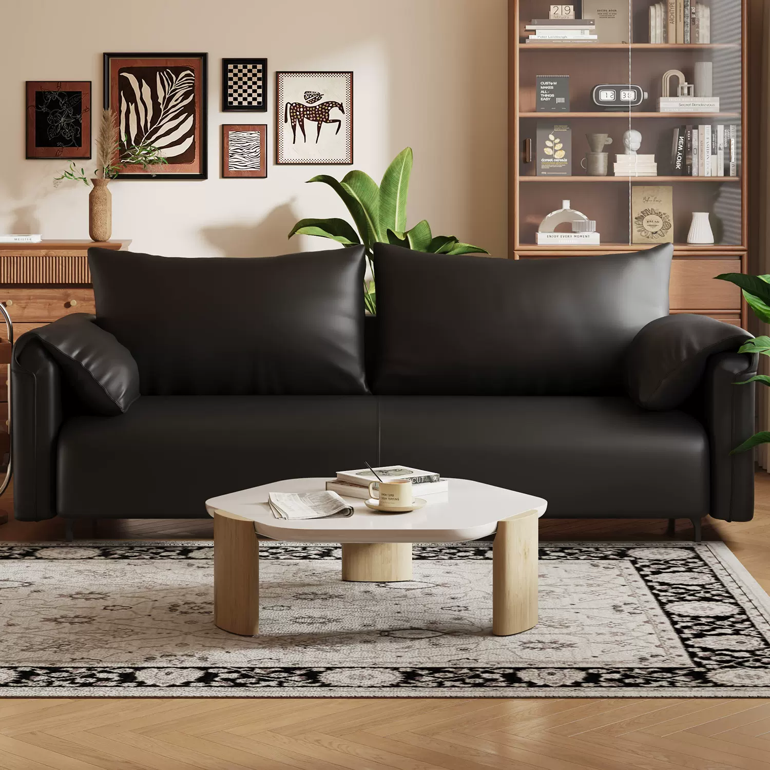 布艺沙发小户型客厅双人防猫抓休息区待出租房民宿大象耳朵沙发