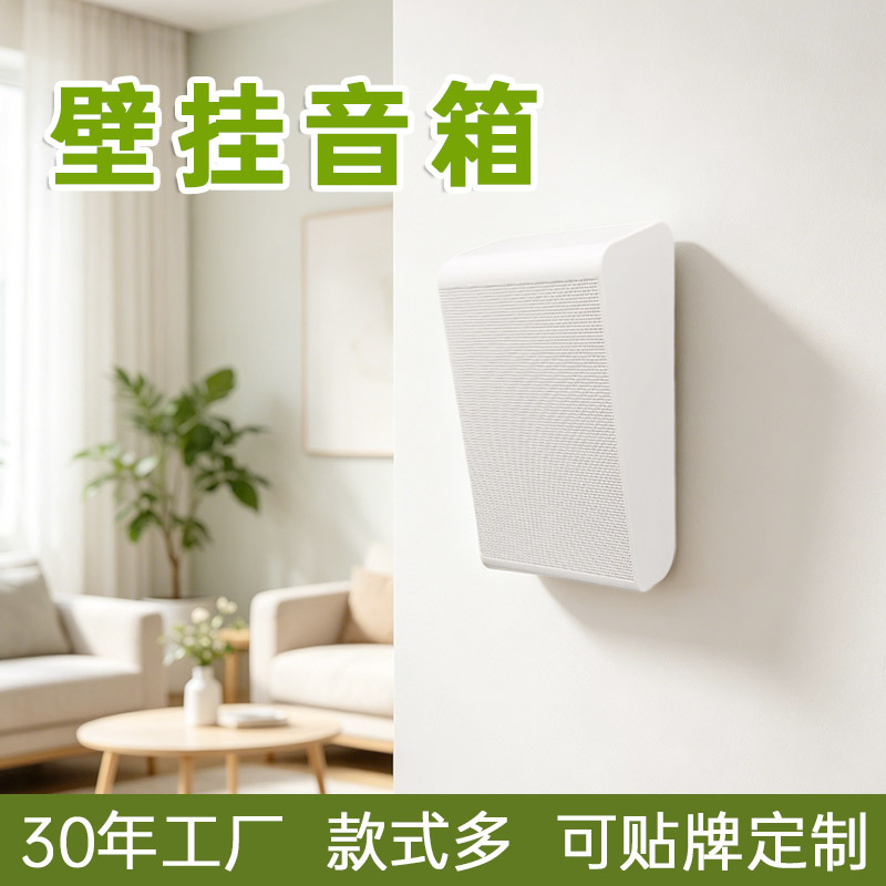 Fashionable 20W Wall-Mounted Speaker for Broadcasting, Wall-Mounted Audio System for Fire Alarms, Background Music, School Meetings, and Wall-Mounted Loudspeaker