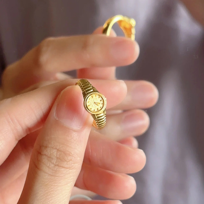 New Small Gold Couple For Women, Ins Style, Light Luxury, Adjustable, Personalized Rings, Gift, Niche Index Finger Rings_voghion.com