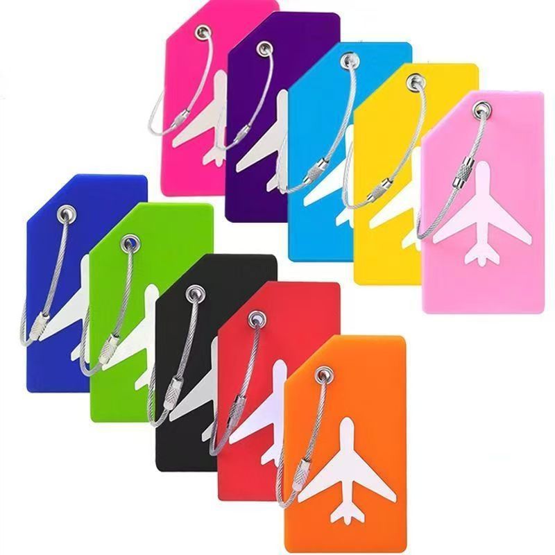 Cross-Border Silicone Shaped Luggage Tags, Multi-Color Luggage Tags, Bag Tags with Lanyards, Boarding Name Tags