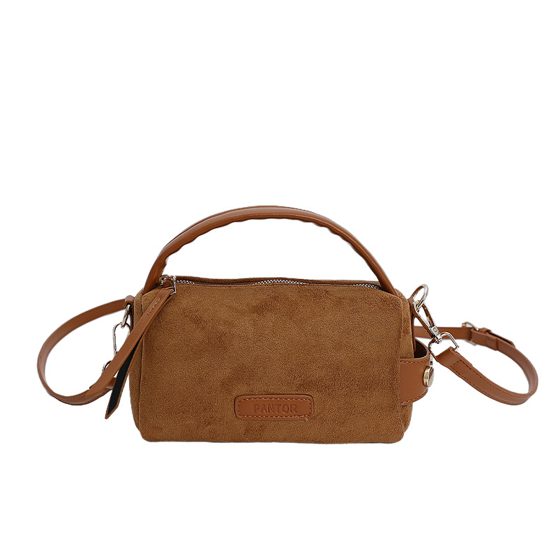 Transfronterizo de alto nivel nicho de diseño bolso de almohada portátil para mujeres 2025 nuevo retro vello retro bolso de mochila retro