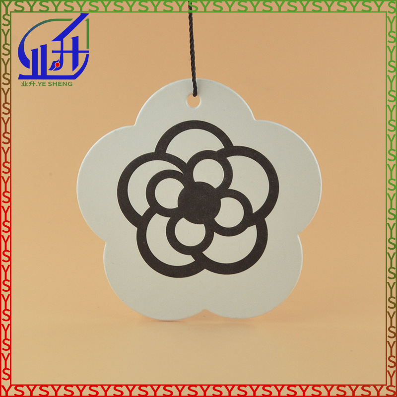 业升制品白卡纸吊牌箱包挂牌标签花形吊卡支持自己的LOGO