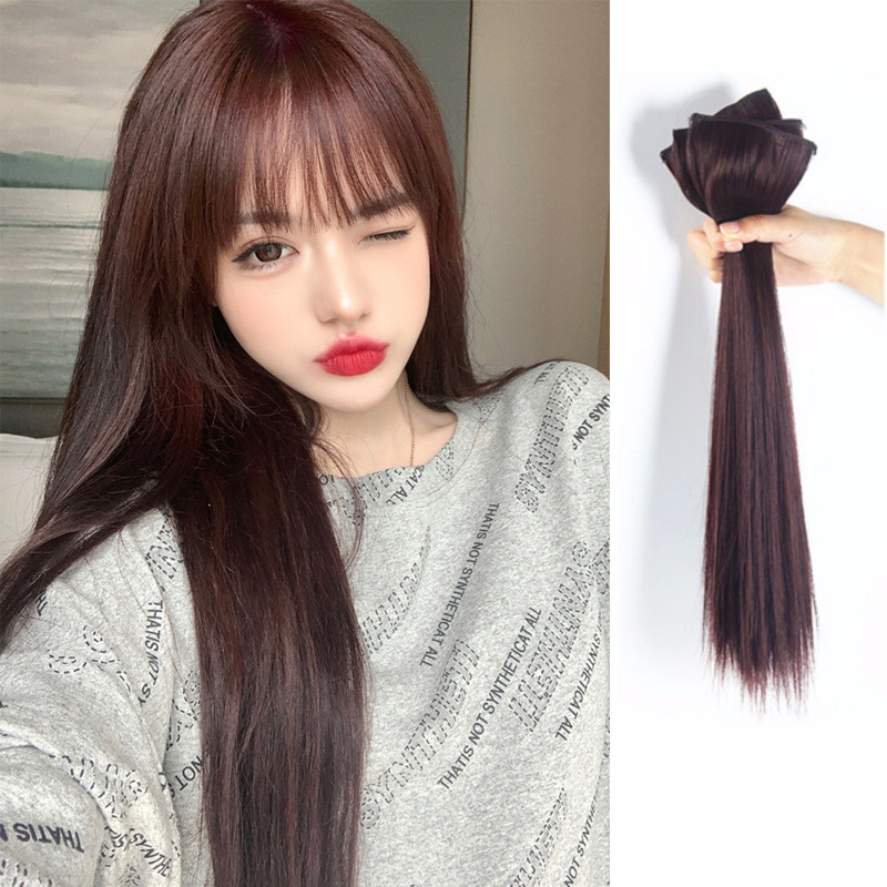 70% off Clearance Sale: Women's Long Hair One-Piece Seamless Hair Extensions Invisible Realistic Hairpiece Hair Patch for Increased Volume