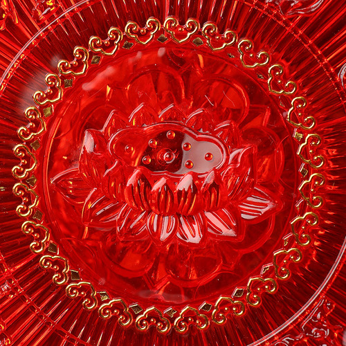 Glazed lotus fruit plate, tribute plate, fruit plate, Guanyin offering plate in front of Buddha, living room decorations, household offering fruit plate, Buddha utensils
