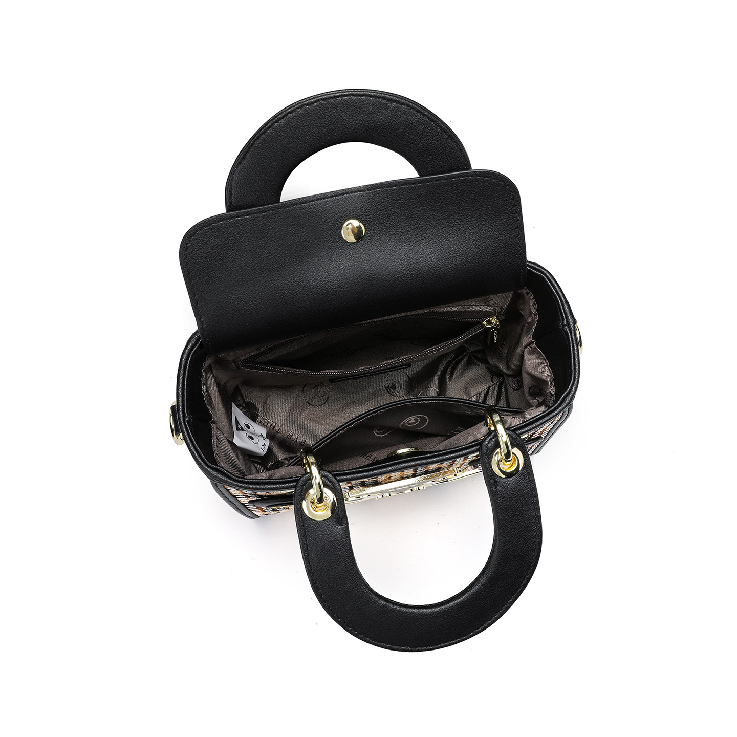 Europa y los Estados Unidos Leopard de alta calidad bolso de mano de mujer bordado con cuentas de estilo Diana nicho de bolso de mujer 2866 #