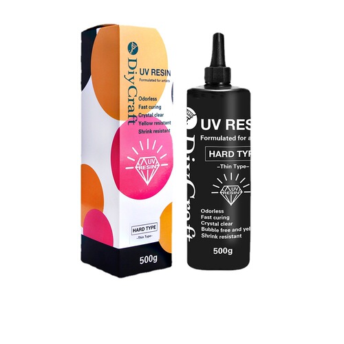 Hot selling Qiaoqiao uv glue odorless transparent glue DIY handmade materials English bottle color box cross-border Amazon