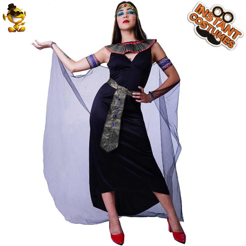 Las mujeres adultas de Halloween Cleopatra Cosplay traje mascarada etapa rendimiento ropa