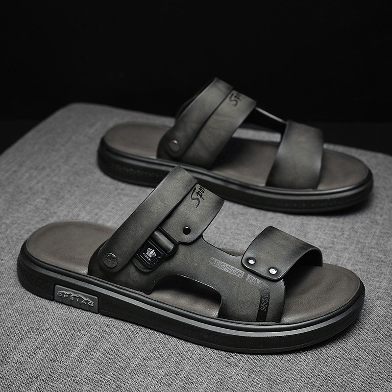 Sandalias para hombre verano nuevo estilo transpirable conducción exterior deportes ocio zapatos de playa antideslizantes resistentes al desgaste zapatillas ligeras y cómodas