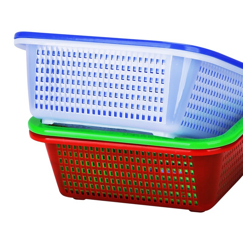White square plastic basket