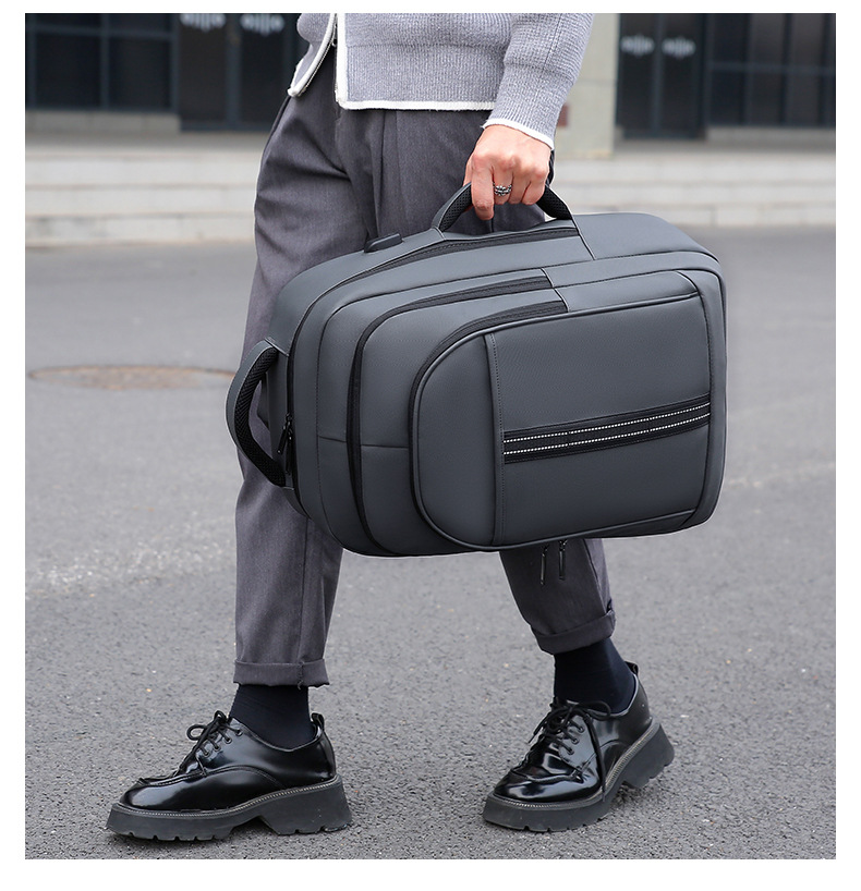 New cross-border large-capacity waterproof backpack, men's high-end 17.3-inch laptop bag, double-shoulder business bag undefined